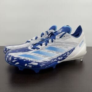 Adidas adizero Electric Blue White Football Cleats Mens Size 14 NWOB